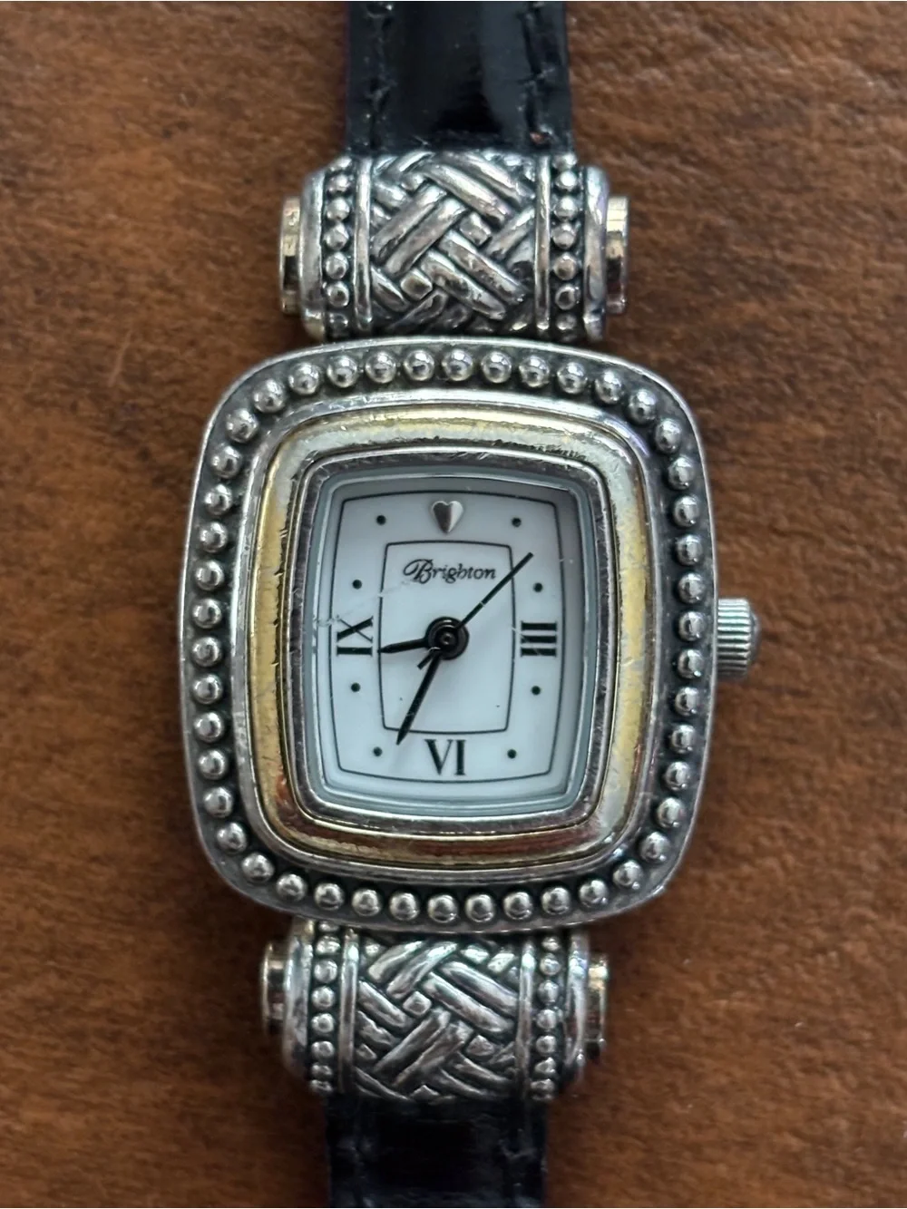 Brighton Black/Brown double sided leather watch
